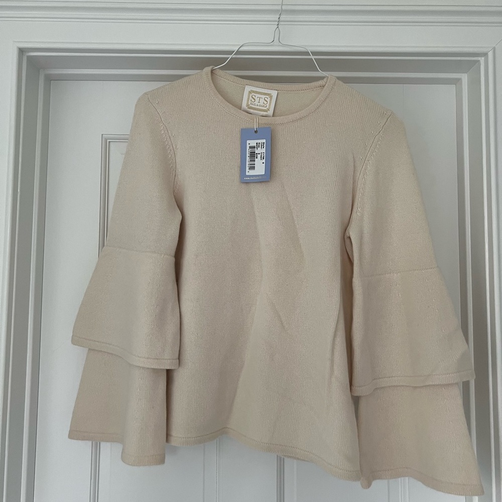 BRAND NEW Sail to Sable cream colored wool & cashmere sweater NEVER WORN